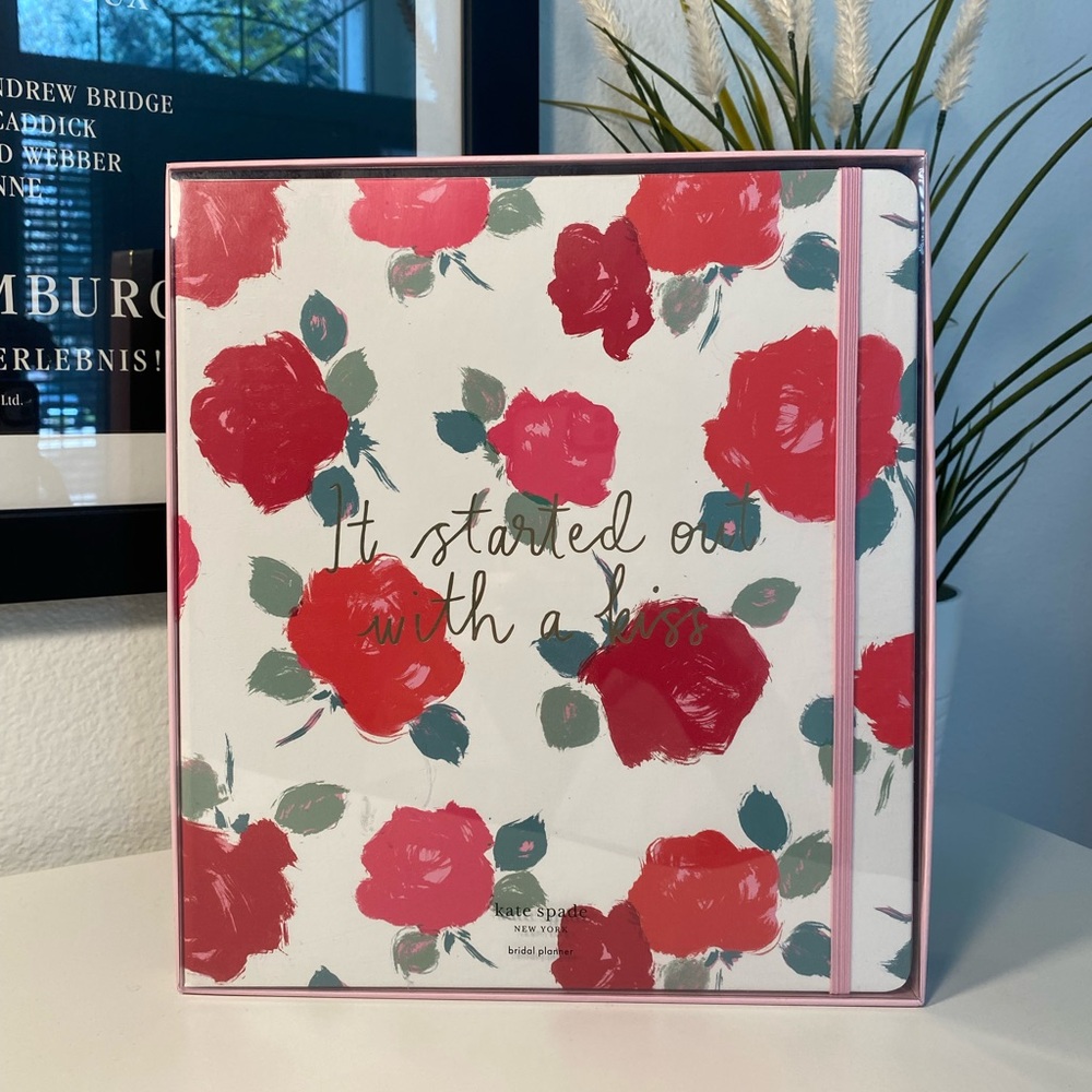 kate spade Pink and Red Floral Bridal Planner